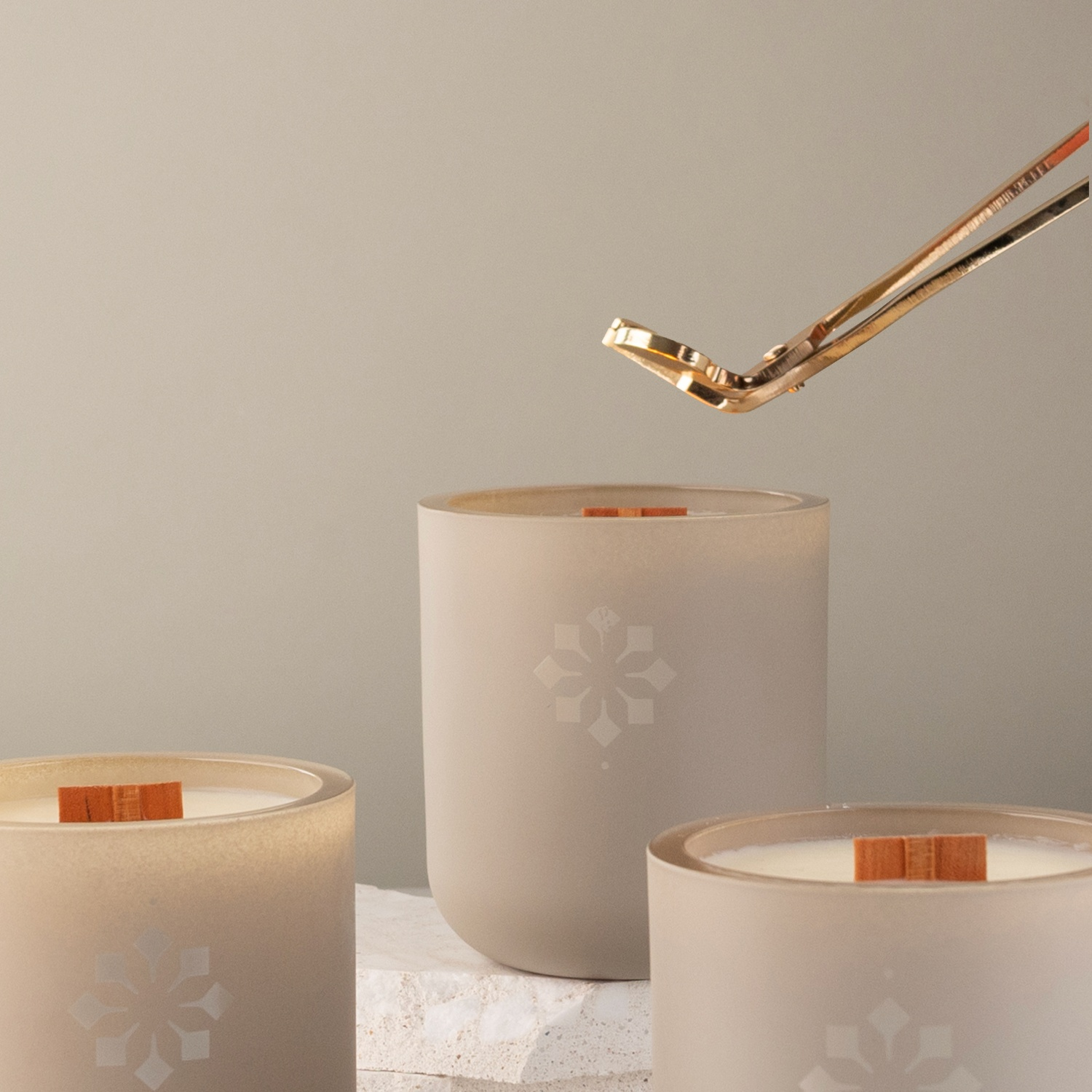 Luxury Candle Care Set - Elegant Snuffer & Wick Trimmer featuring candle