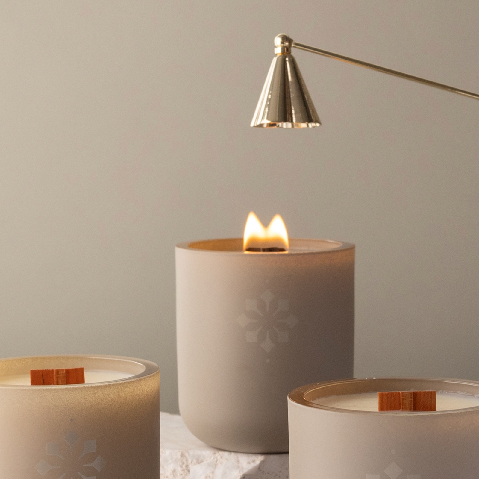 Luxury Candle Care Set - Elegant Snuffer & Wick Trimmer featuring candle
