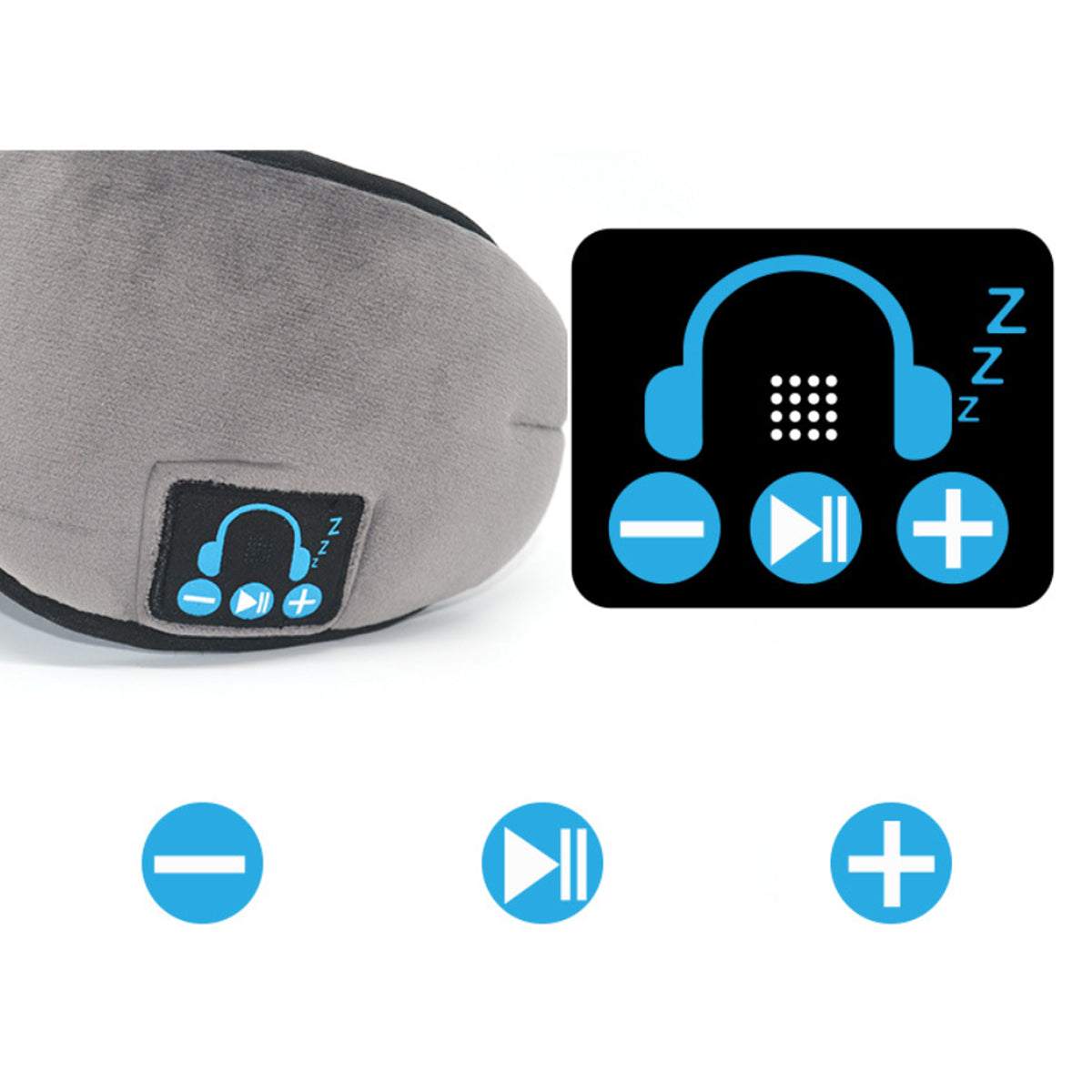 Bluetooth Sleep Mask – 2-in-1 eye mask and headphones for relaxation, adjustable fit, EZ Sleep Eye Blind Fold.