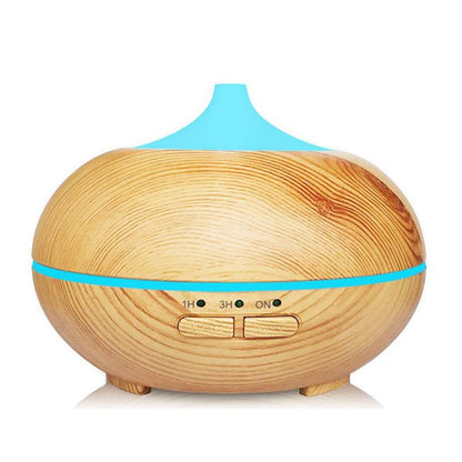 MISTysterious Humidifier Essential Oil with Natural Oak Design and Remote Control by VistaShops