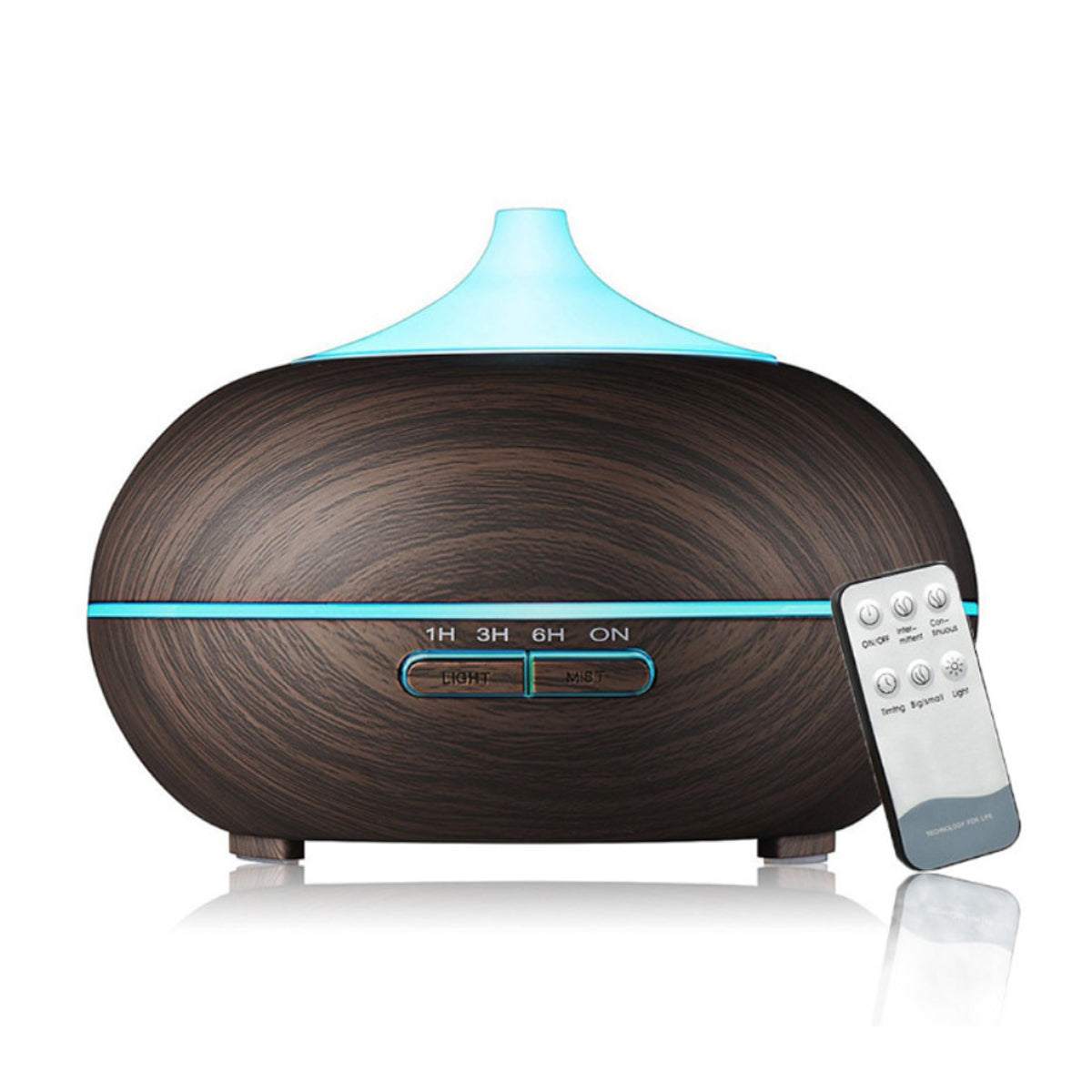 MISTysterious Humidifier Essential Oil with Remote in Natural Oak Design by VistaShops