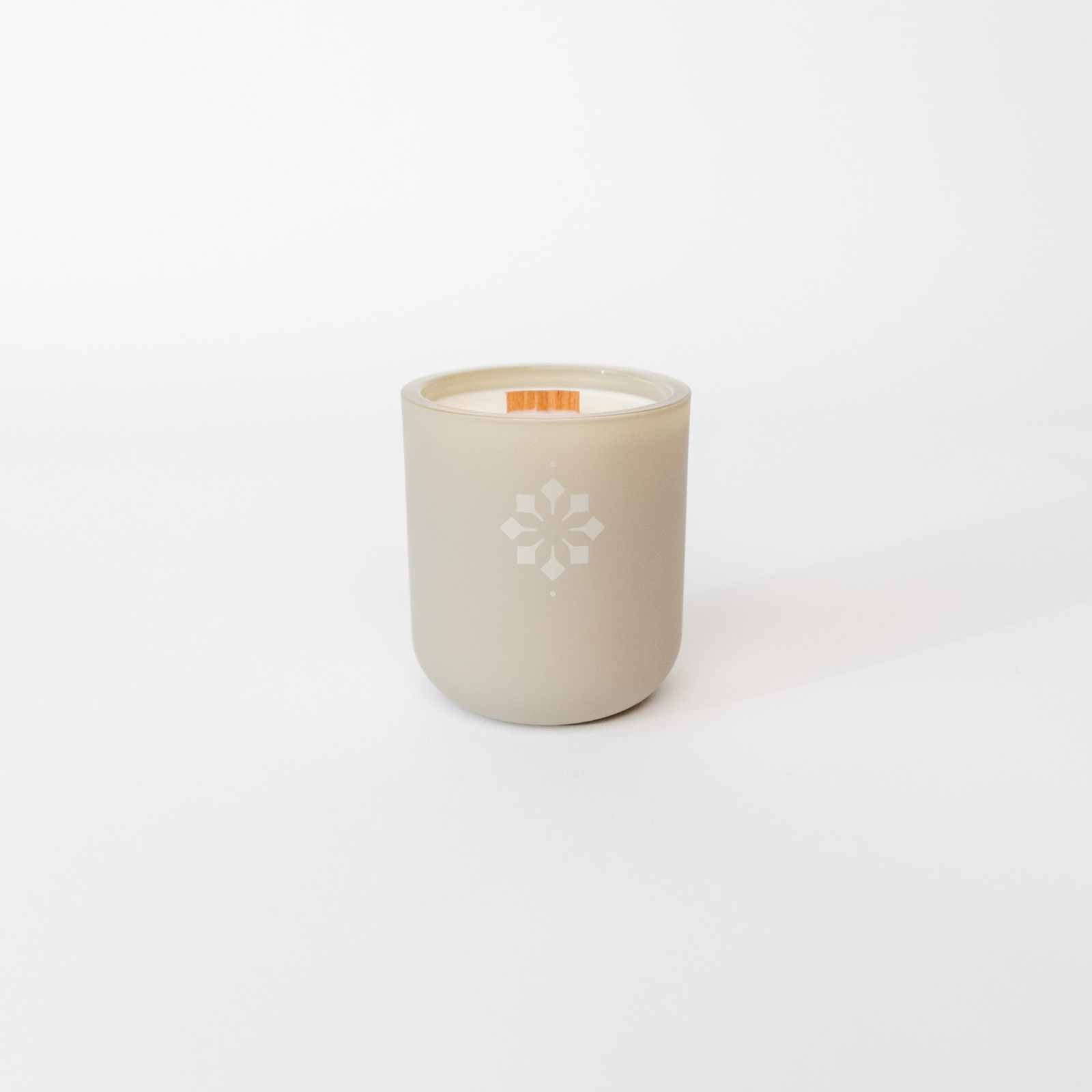 Canyon Sanctuary Candle in a white container, inspired by Southern California canyons with floral fragrance.