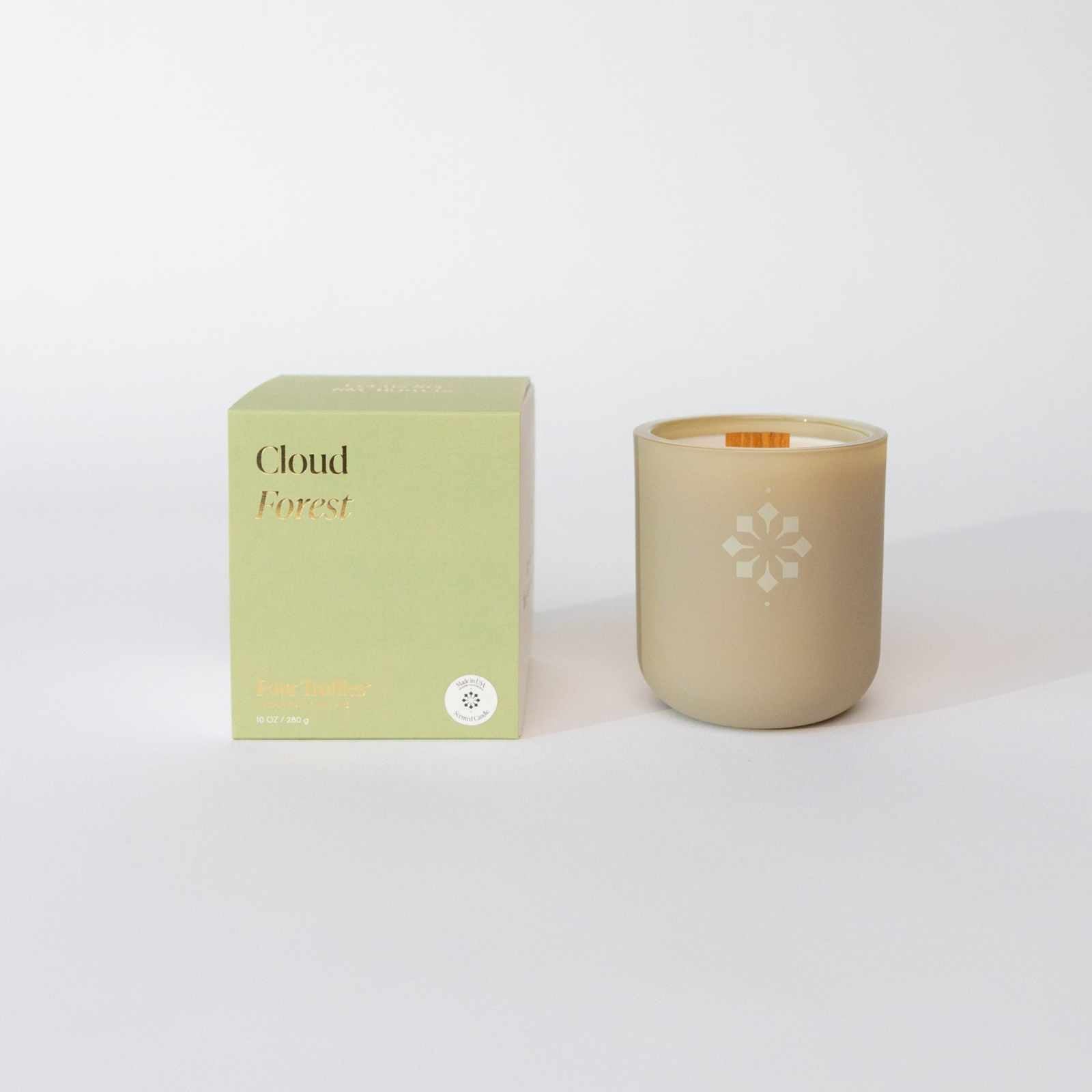 Cloud Forest Candle with natural fragrances for focus and mental clarity.