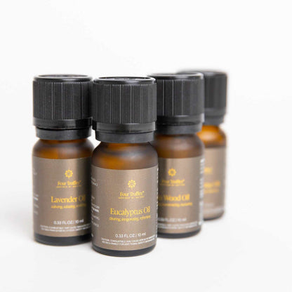 Wellness Molecules Essential Oil Set by Four Truffles, featuring 100% organic oils.