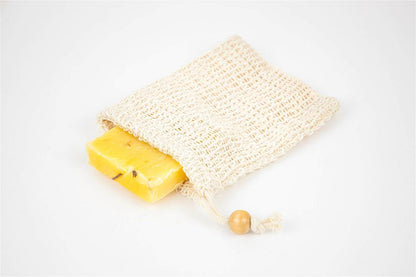 Natural soap in exfoliating soap saver, part of the Body Skincare Gift Box.