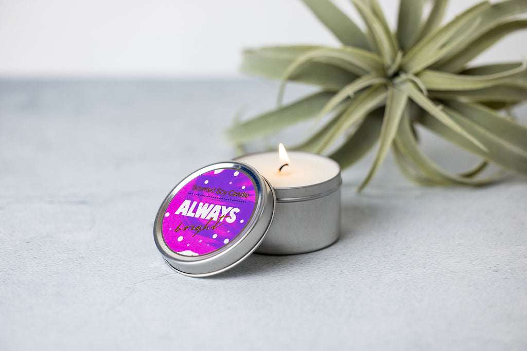 All-Natural Relaxation Spa Set Lavender with Soy Candle in Tin, Relaxing Bath & Body Package