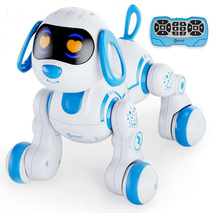 Contixo R3 Interactive Smart Robot Pet Dog Toy with Remote Control, blue version.