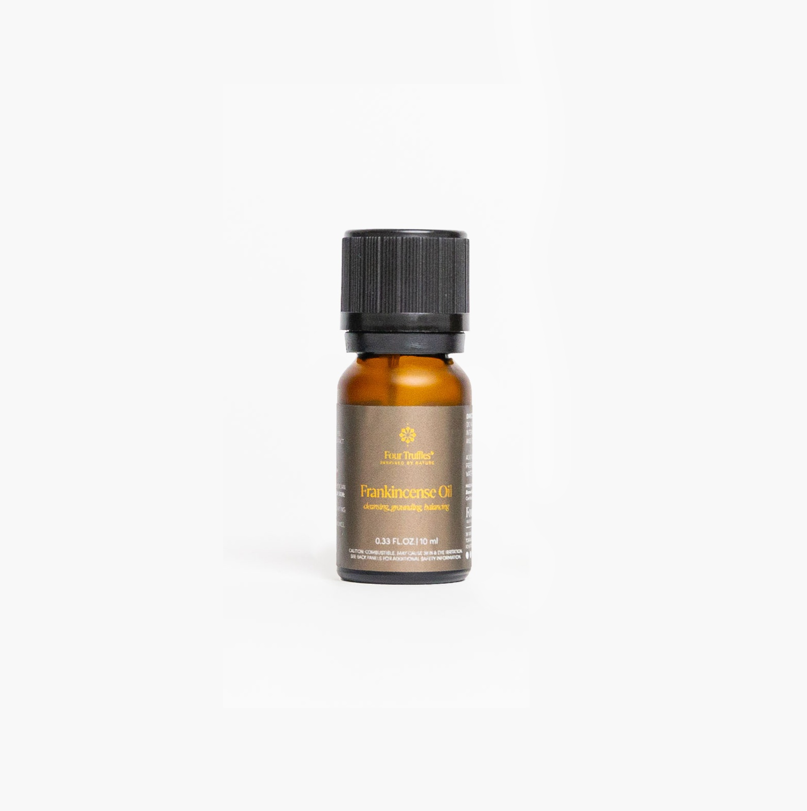 Frankincense Essential Oil bottle with sweet-earthy aroma for calming effect.